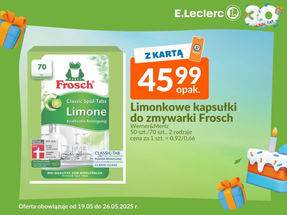 kapsułki do zmywarki frosh
